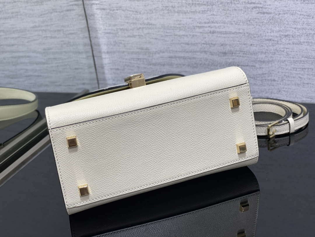 Valextra Iside Top Handle Mini Bag WBES0036028 White