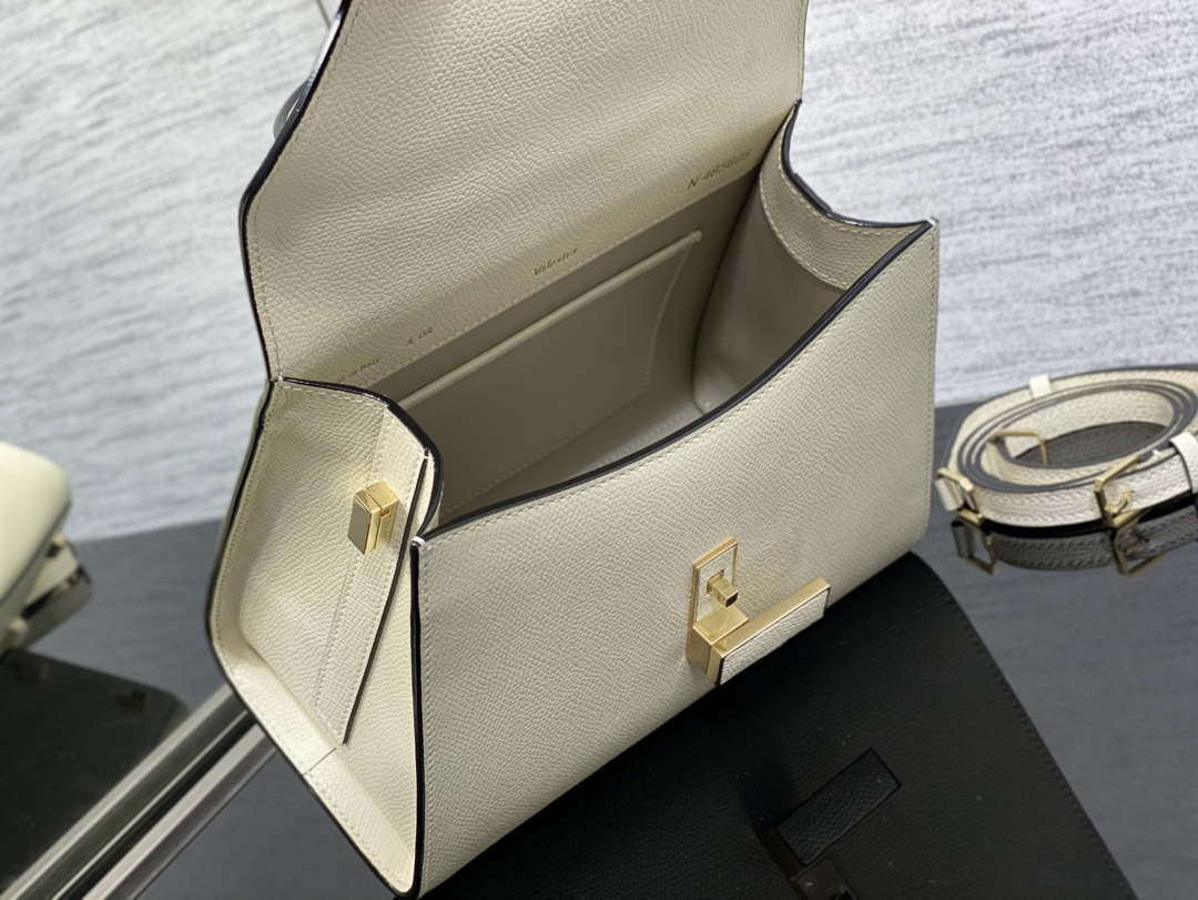 Valextra Iside Top Handle Mini Bag WBES0036028 White