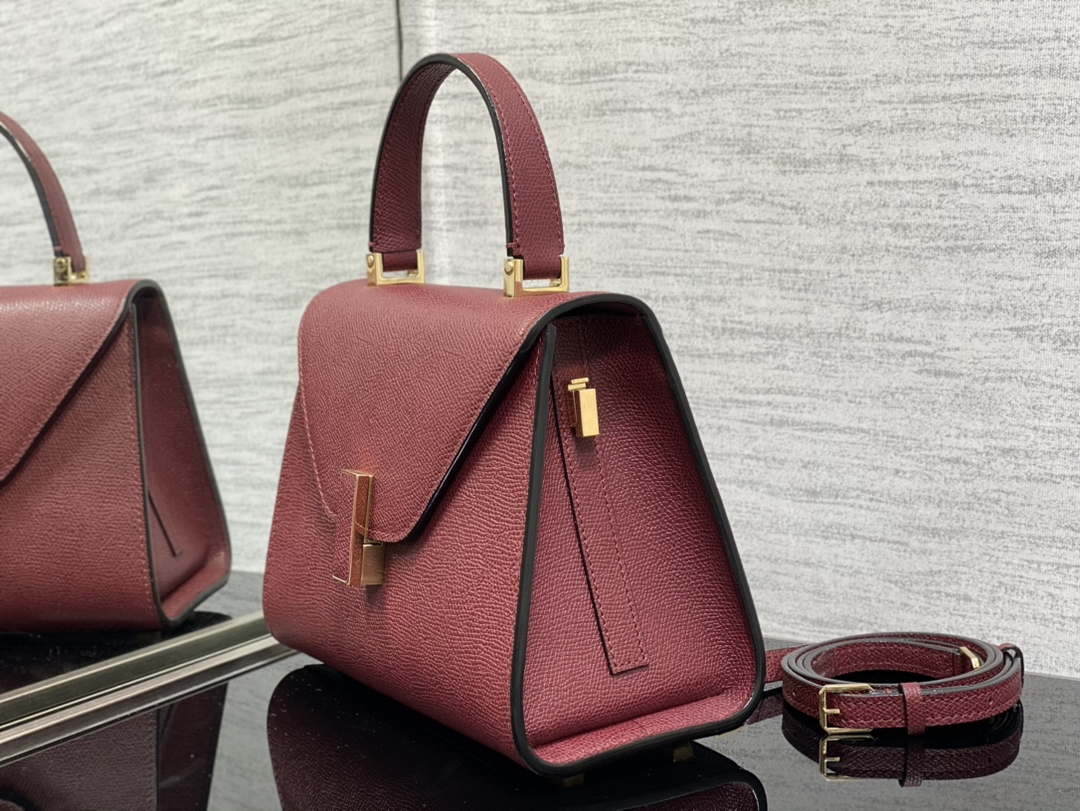 Valextra Iside Top Handle Mini Bag WBES0036028 Wine Red - Default Title - View 5