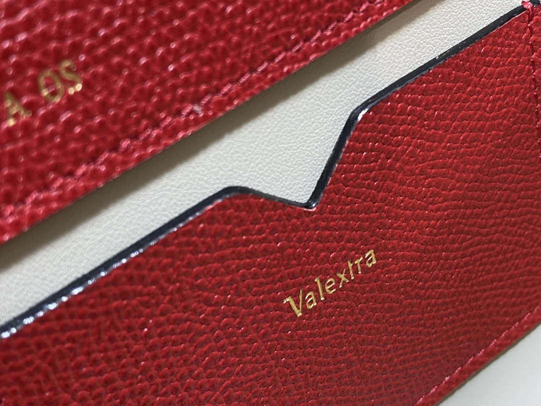 Valextra WBES0036028 Iside Top Handle micro Bag Red