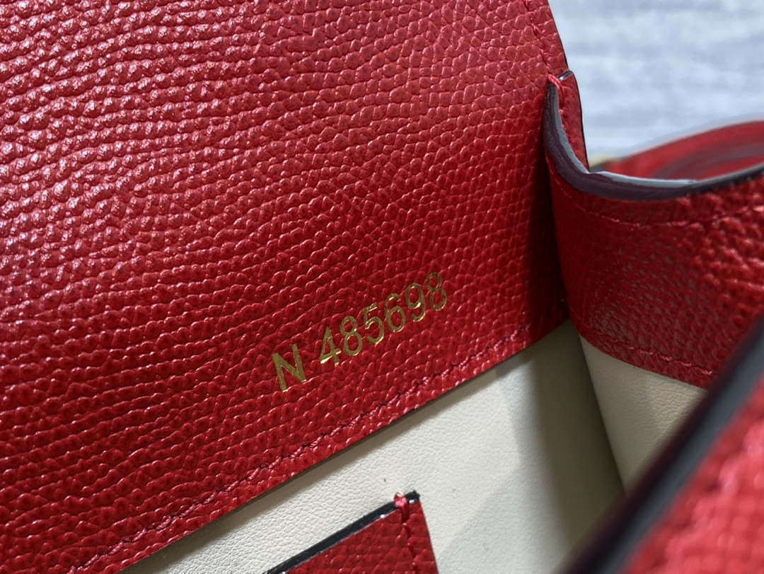 Valextra WBES0036028 Iside Top Handle micro Bag Red