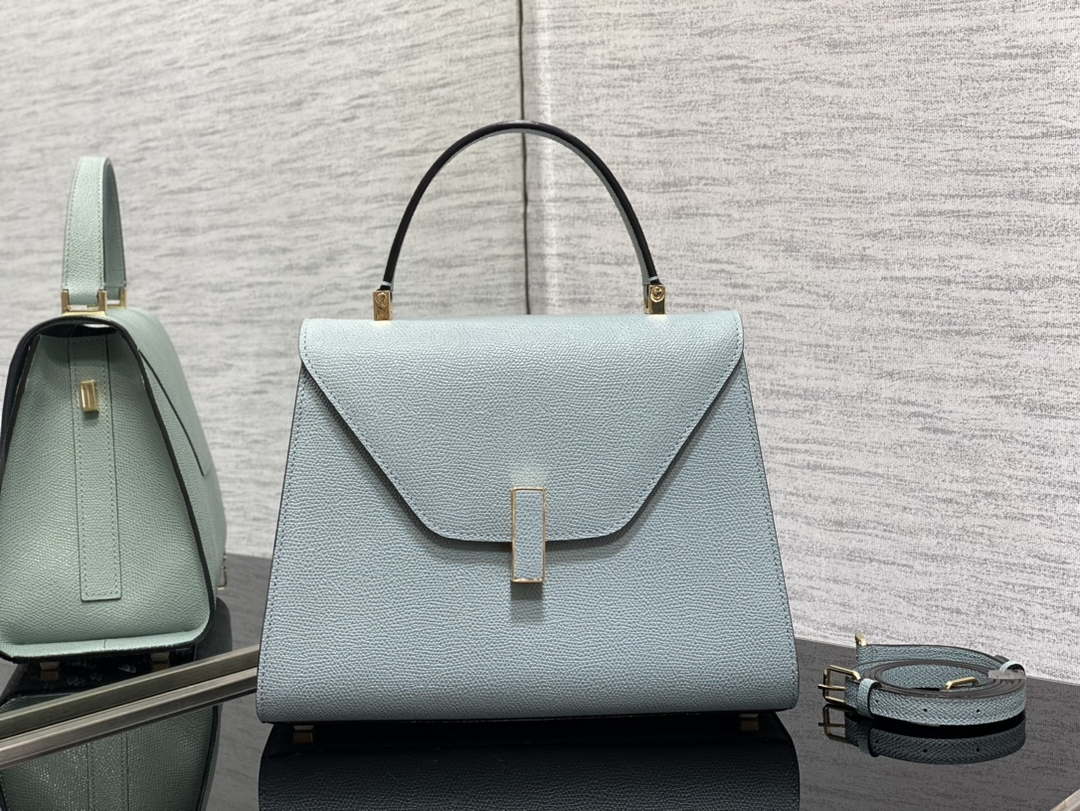 Valextra WBES0056028 Iside Top Handle Medium Bag Blue - Default Title - View 1