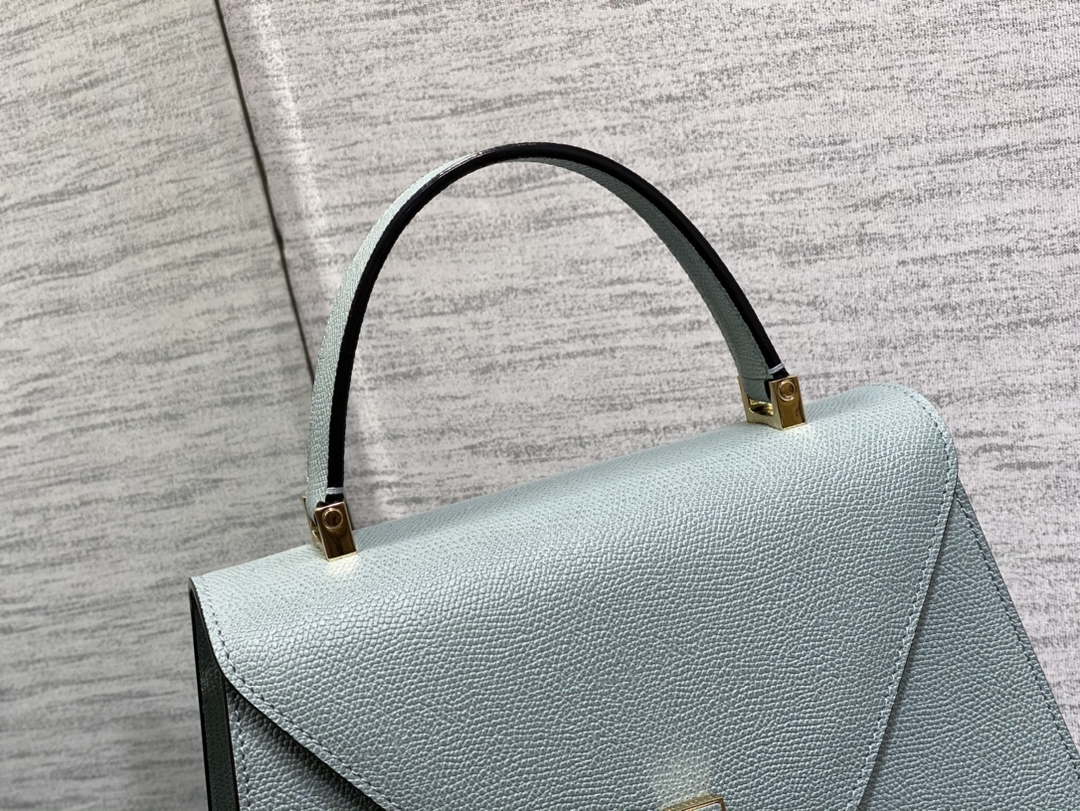 Valextra WBES0056028 Iside Top Handle Medium Bag Blue