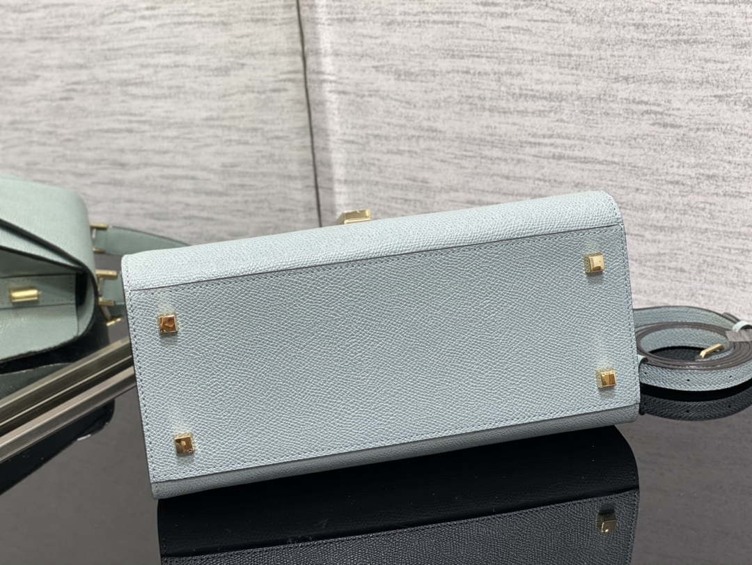 Valextra WBES0056028 Iside Top Handle Medium Bag Blue