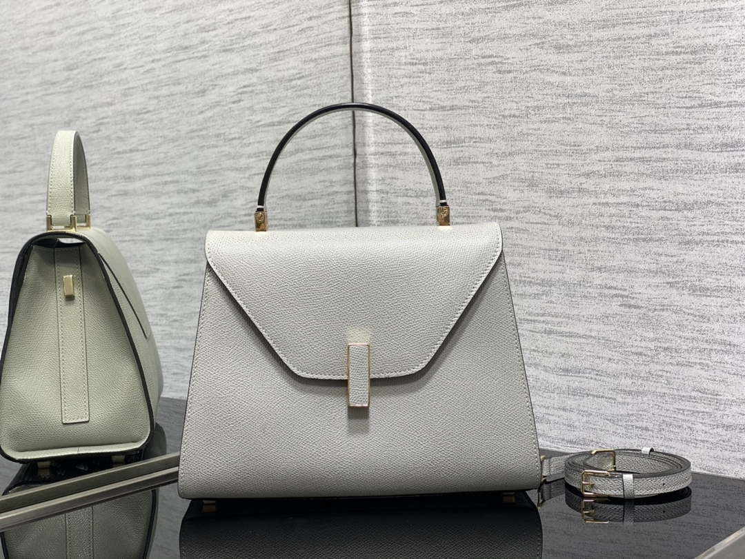 Valextra WBES0056028 Iside Top Handle Medium Bag Gray - Default Title - View 1