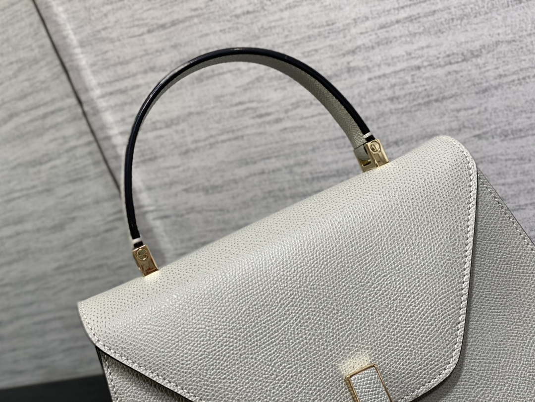Valextra WBES0056028 Iside Top Handle Medium Bag Gray
