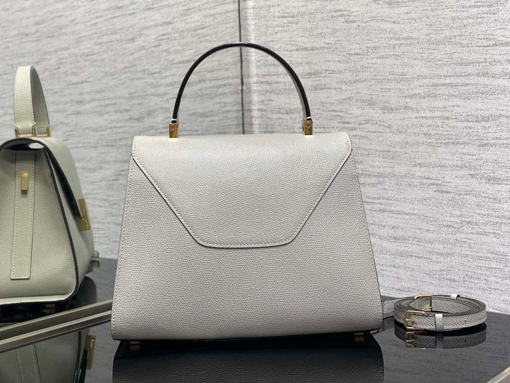 Valextra WBES0056028 Iside Top Handle Medium Bag Gray