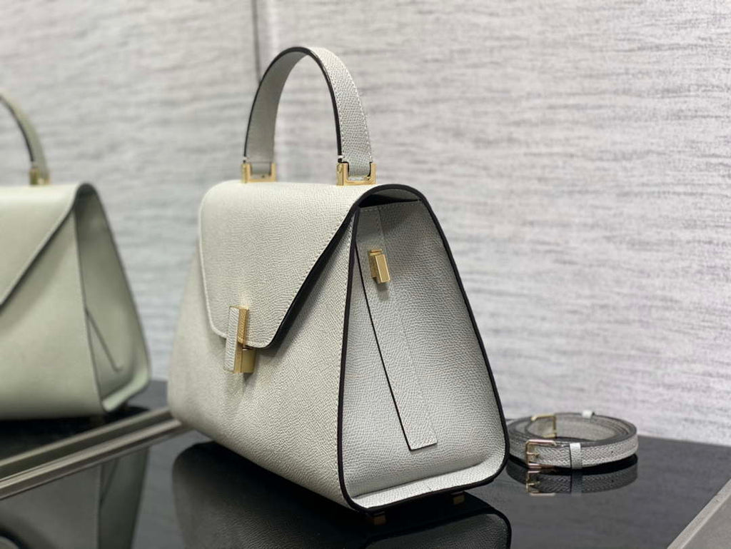 Valextra WBES0056028 Iside Top Handle Medium Bag Gray