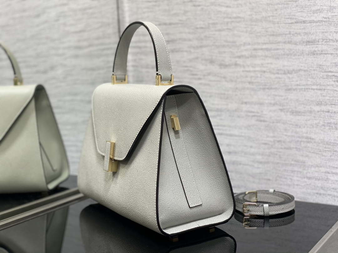 Valextra WBES0056028 Iside Top Handle Medium Bag Gray