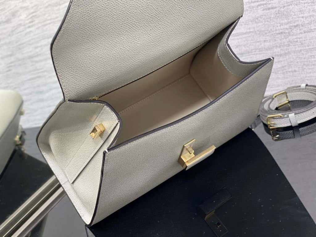 Valextra WBES0056028 Iside Top Handle Medium Bag Gray