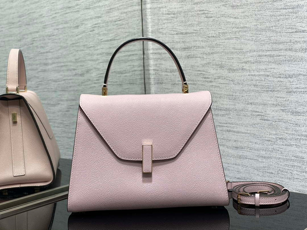 Valextra WBES0056028 Iside Top Handle Medium Bag Light Pink