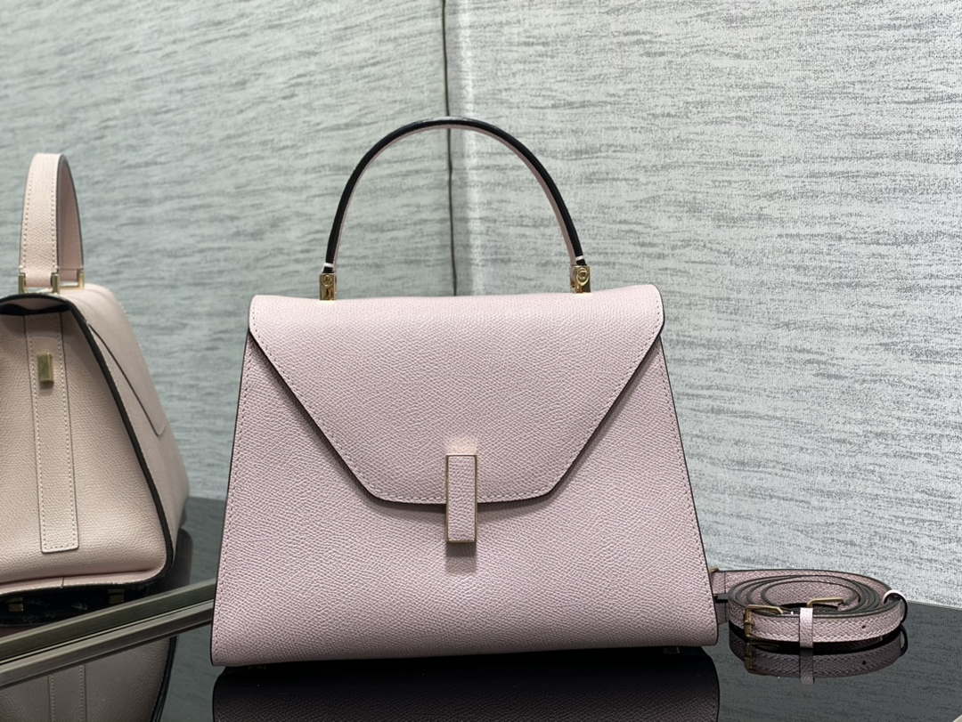Valextra WBES0056028 Iside Top Handle Medium Bag Light Pink