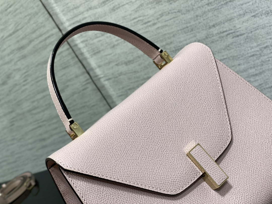 Valextra WBES0056028 Iside Top Handle Medium Bag Light Pink