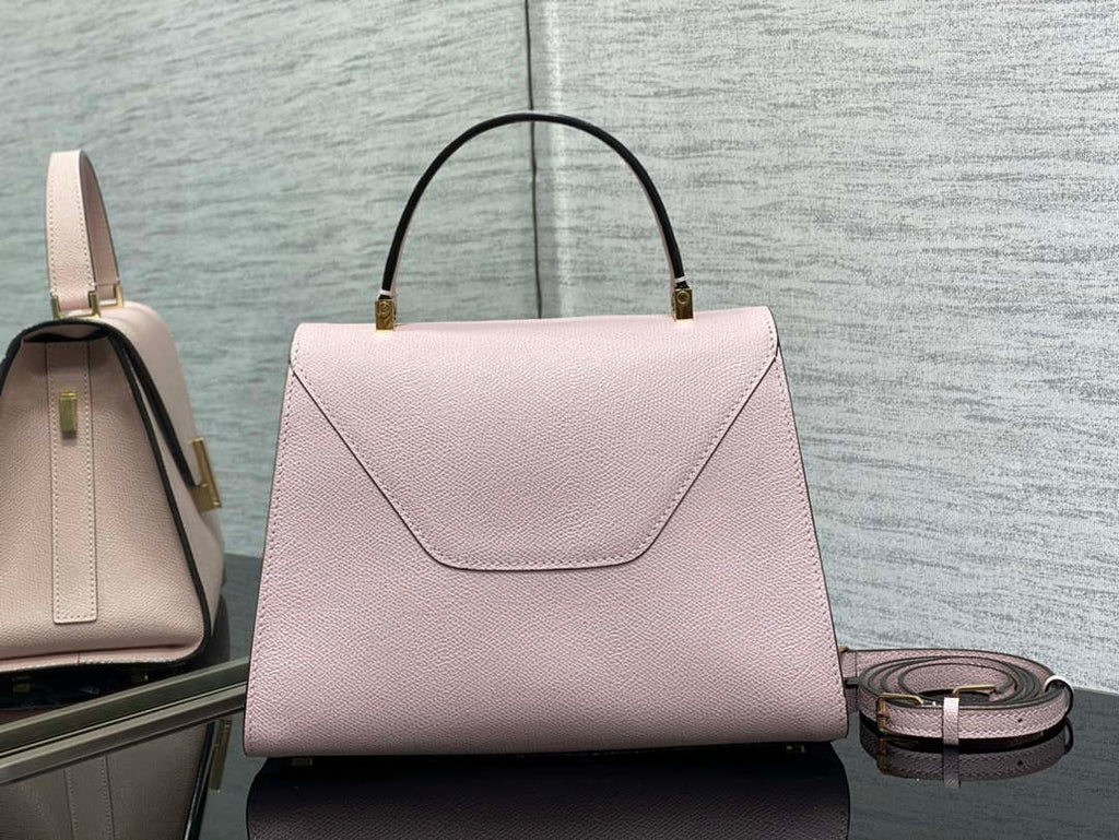 Valextra WBES0056028 Iside Top Handle Medium Bag Light Pink