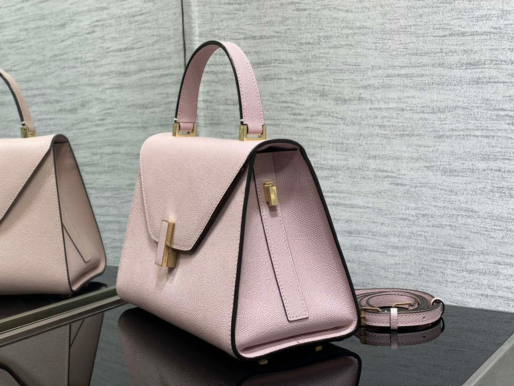 Valextra WBES0056028 Iside Top Handle Medium Bag Light Pink