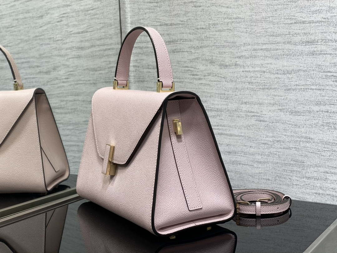 Valextra WBES0056028 Iside Top Handle Medium Bag Light Pink