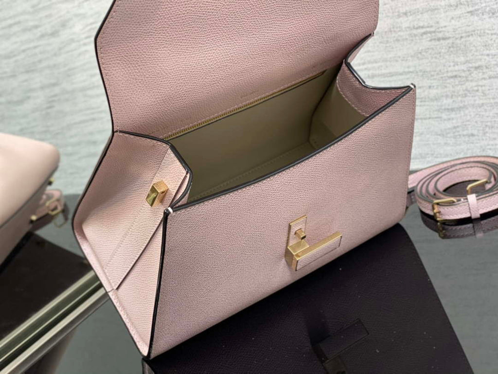 Valextra WBES0056028 Iside Top Handle Medium Bag Light Pink
