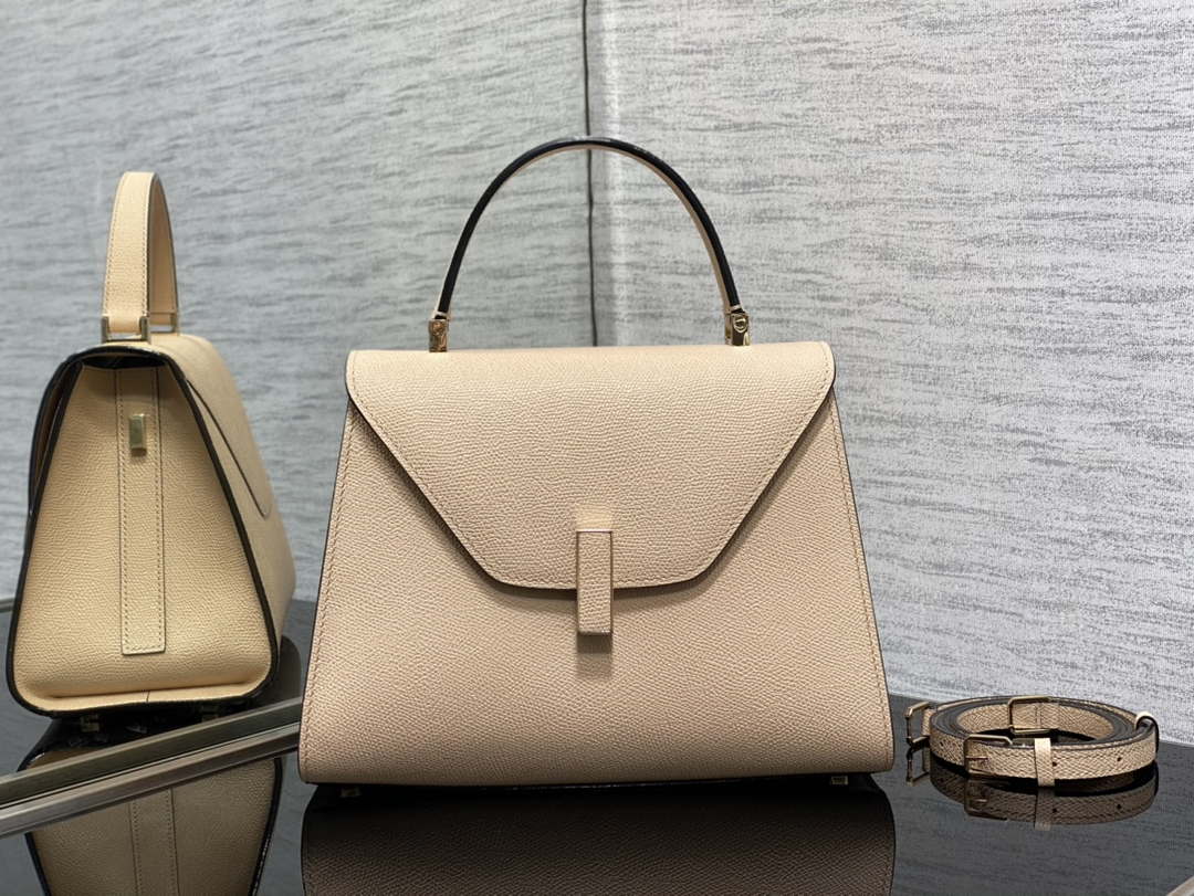 Valextra WBES0056028 Iside Top Handle Medium Bag Nude - Default Title - View 1