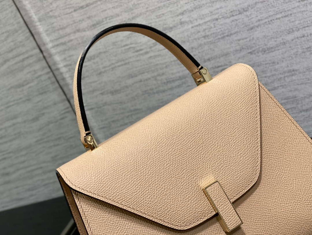 Valextra WBES0056028 Iside Top Handle Medium Bag Nude