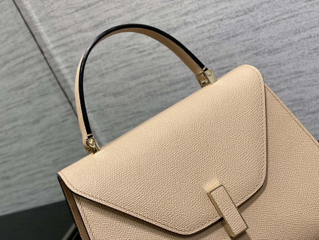Valextra WBES0056028 Iside Top Handle Medium Bag Nude