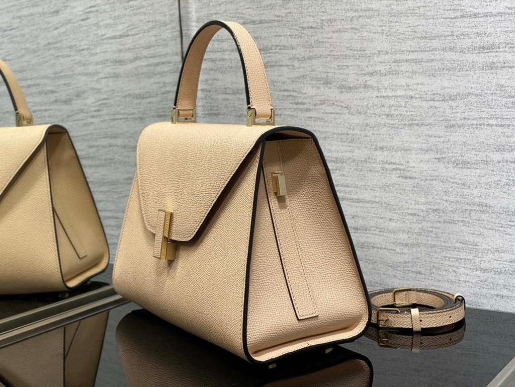 Valextra WBES0056028 Iside Top Handle Medium Bag Nude