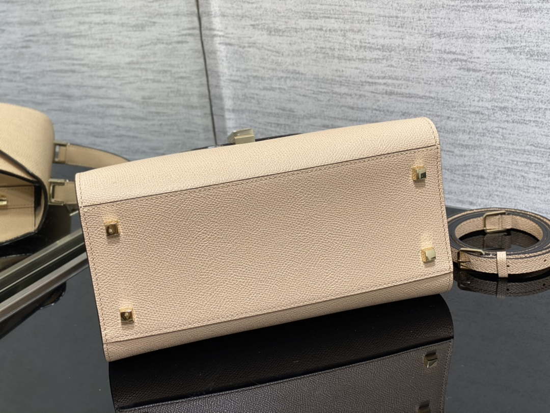 Valextra WBES0056028 Iside Top Handle Medium Bag Nude