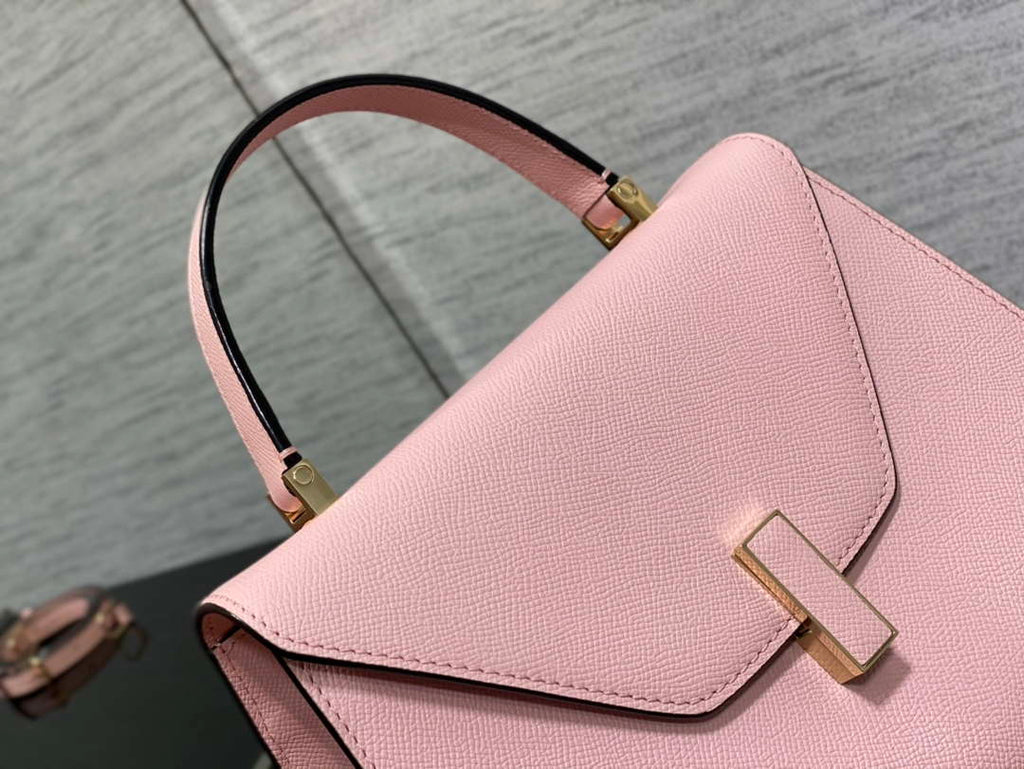 Valextra WBES0056028 Iside Top Handle Medium Bag Pink