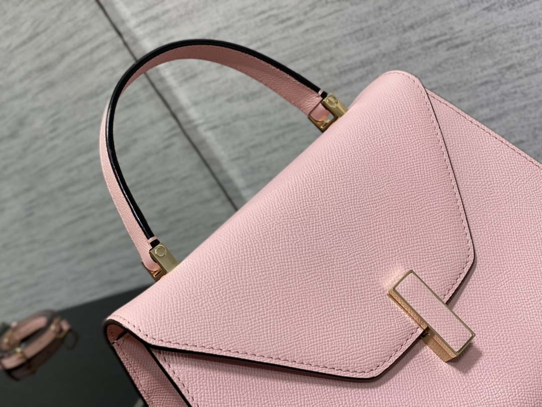 Valextra WBES0056028 Iside Top Handle Medium Bag Pink