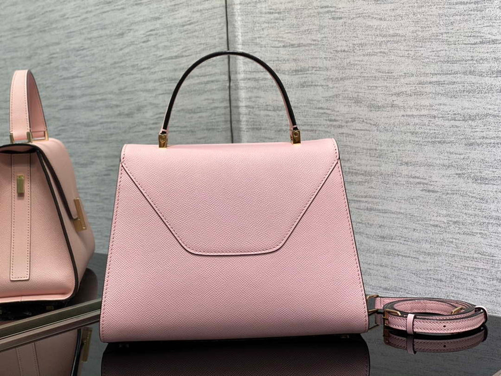 Valextra WBES0056028 Iside Top Handle Medium Bag Pink