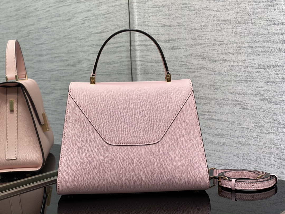Valextra WBES0056028 Iside Top Handle Medium Bag Pink