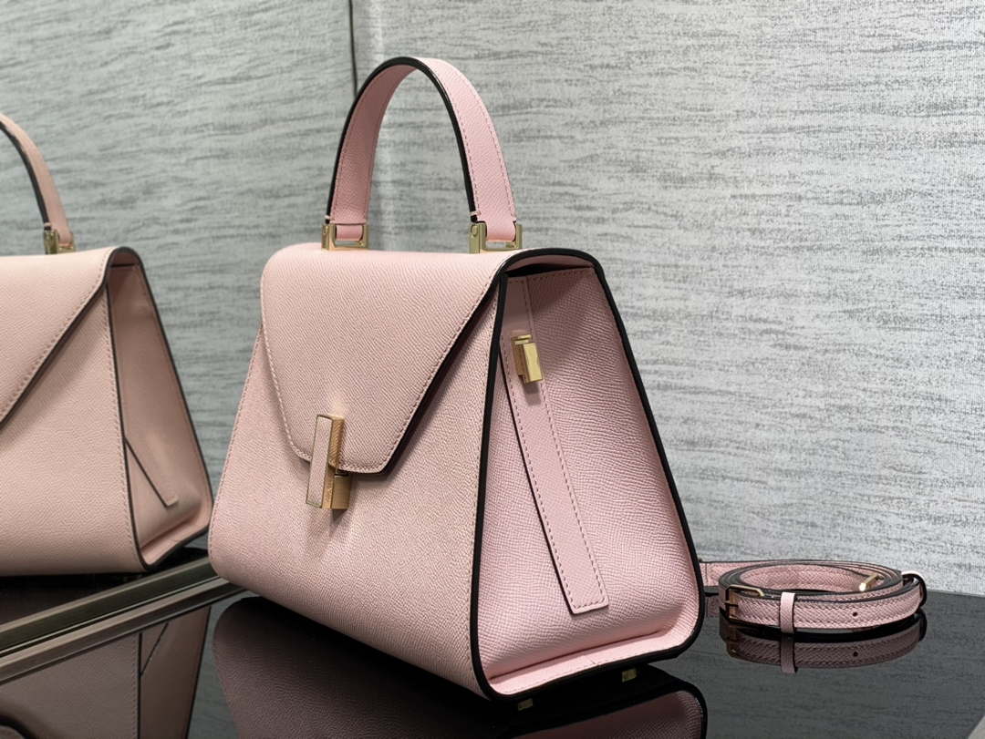 Valextra WBES0056028 Iside Top Handle Medium Bag Pink