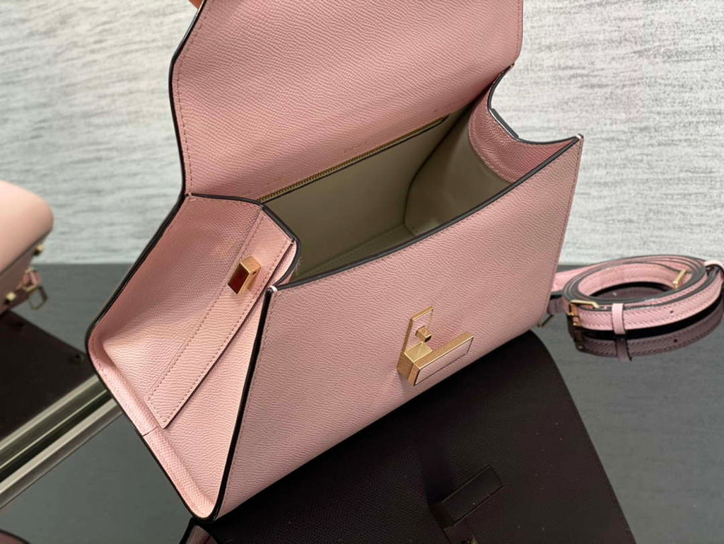 Valextra WBES0056028 Iside Top Handle Medium Bag Pink