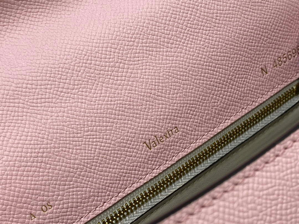 Valextra WBES0056028 Iside Top Handle Medium Bag Pink