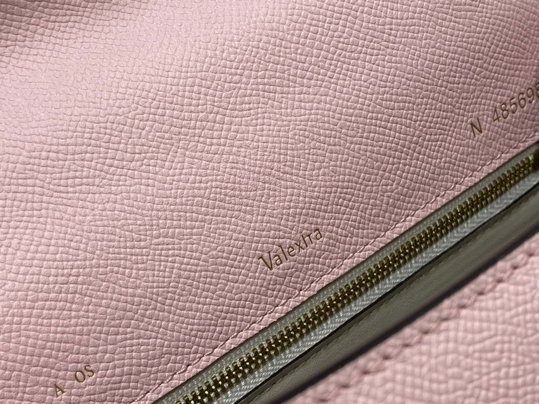 Valextra WBES0056028 Iside Top Handle Medium Bag Pink