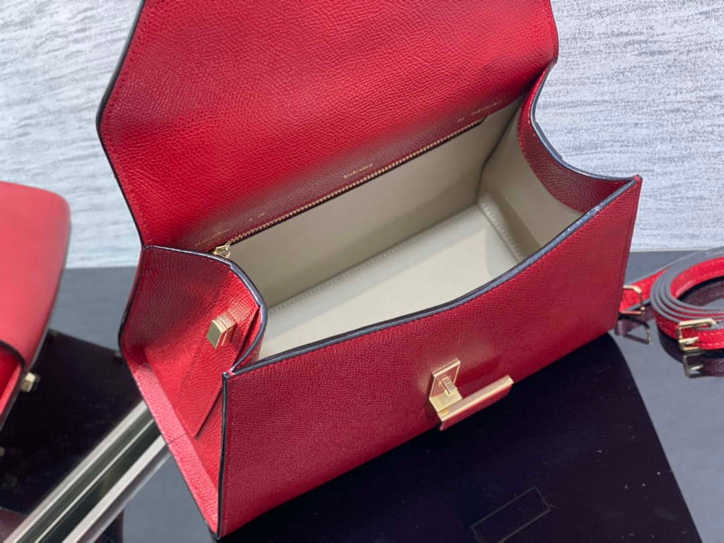 Valextra WBES0056028 Iside Top Handle Medium Bag Red