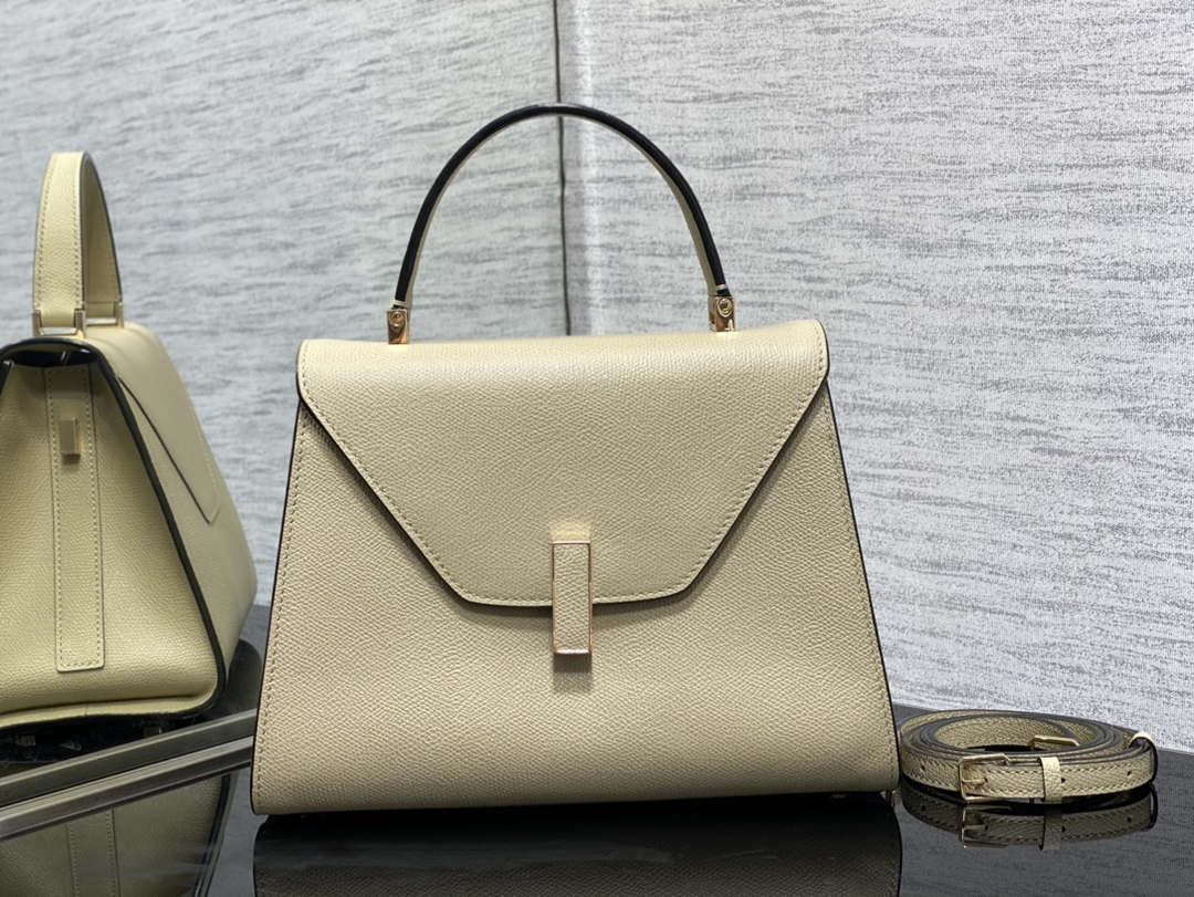 Valextra WBES0056028 Iside Top Handle Medium Bag Beige - Default Title - View 1