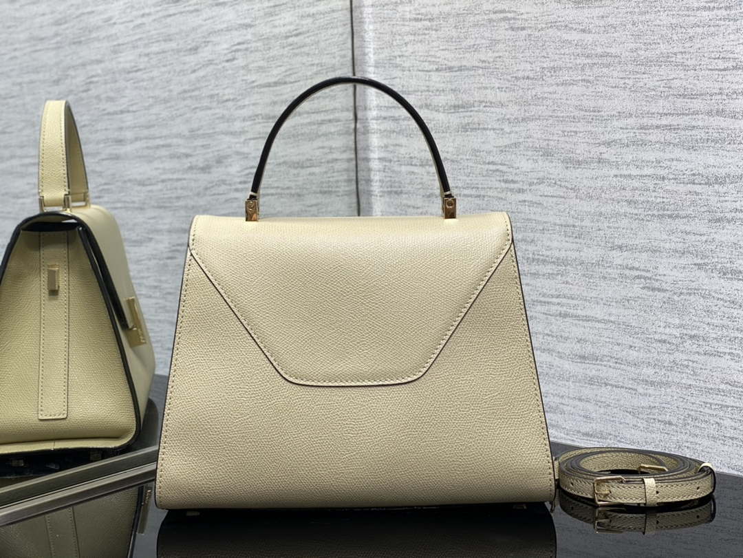 Valextra WBES0056028 Iside Top Handle Medium Bag Beige