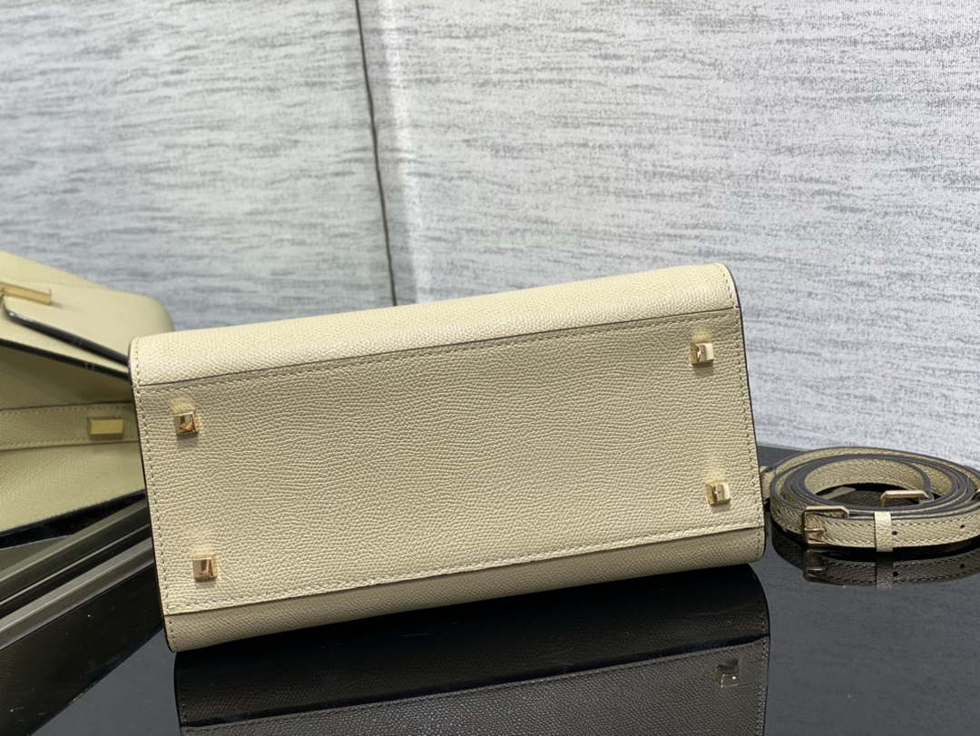 Valextra WBES0056028 Iside Top Handle Medium Bag Beige