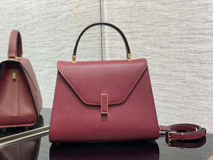 Valextra WBES0056028 Iside Top Handle Medium Bag Wine Red - Default Title - View 1