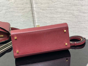 Valextra WBES0056028 Iside Top Handle Medium Bag Wine Red - Default Title - View 6