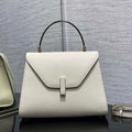 Valextra WBES0056028 Iside Top Handle Medium Bag White - Default Title - View 1