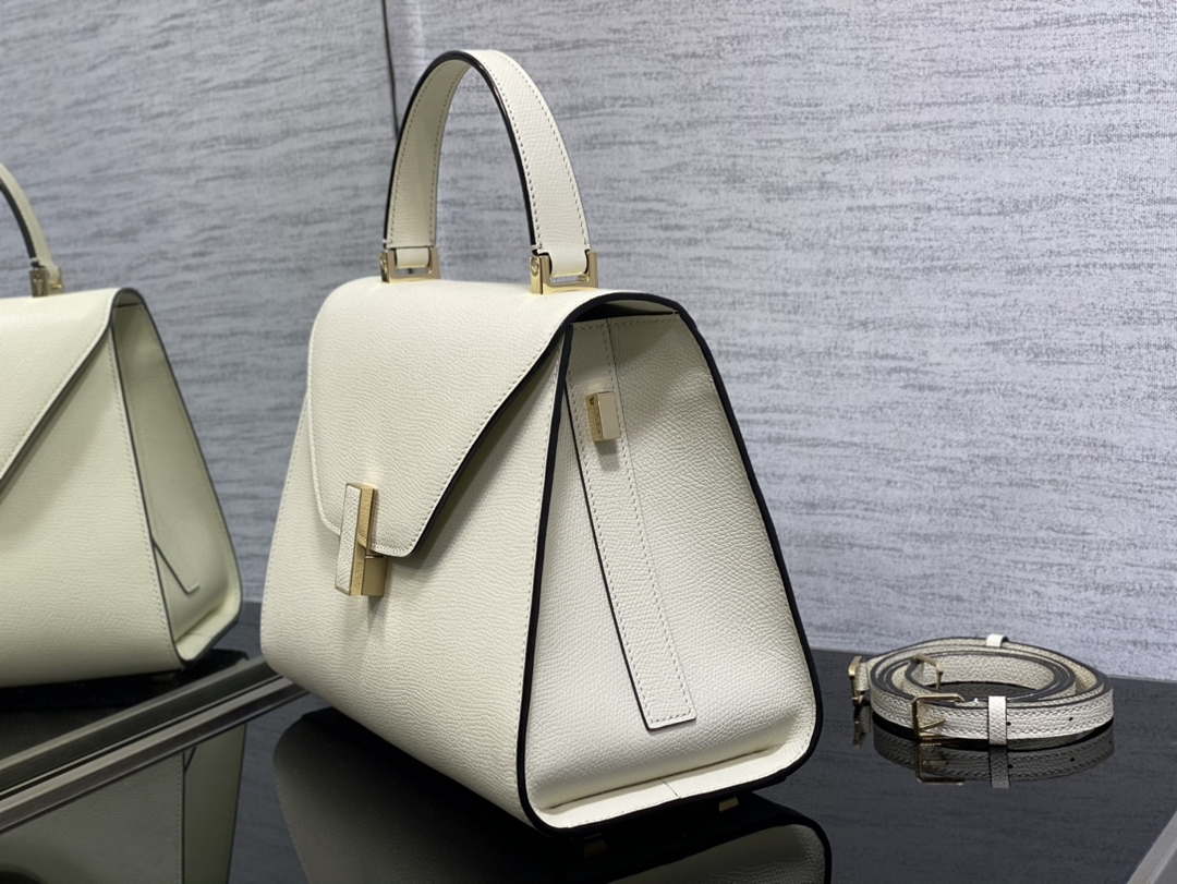 Valextra WBES0056028 Iside Top Handle Medium Bag White - Default Title - View 5