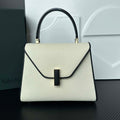 Valextra Iside Top Handle Mini Bag WBES0036028 White and Black