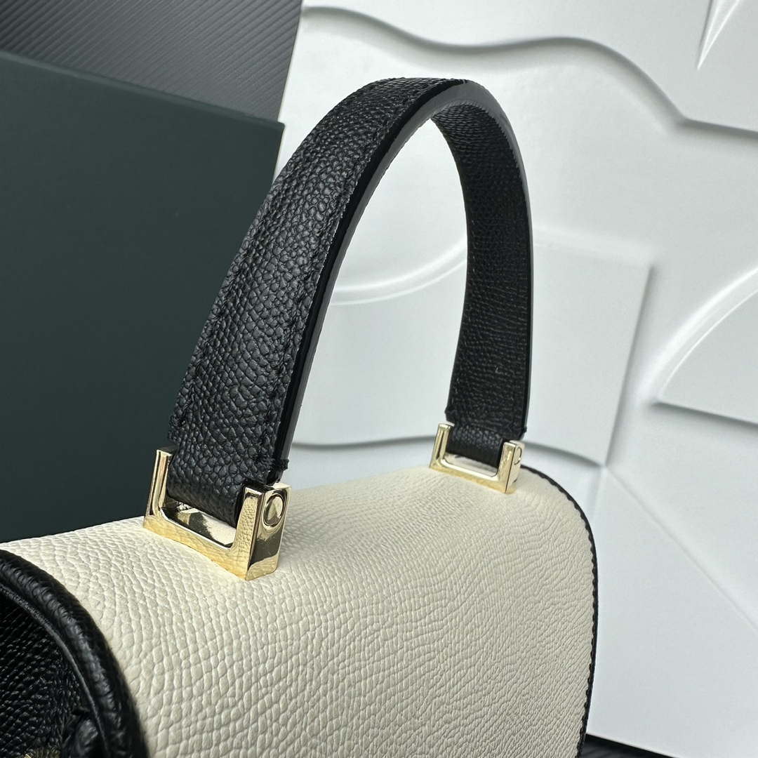 Valextra Iside Top Handle Mini Bag WBES0036028 White and Black - Default Title - View 5