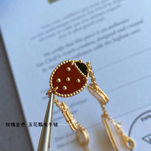 Van Cleef & Arpels Lucky Lucky Spring bracelet 5 motifs rose gold VCARP7RR00 - Default Title - View 6