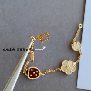 Van Cleef & Arpels Lucky Lucky Spring bracelet 5 motifs rose gold VCARP7RR00 - Default Title - View 7