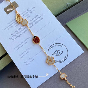 Van Cleef & Arpels Lucky Lucky Spring bracelet 5 motifs rose gold VCARP7RR00 - Default Title - View 9