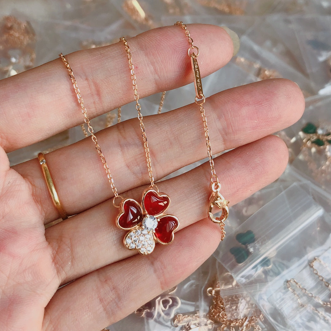 Van Cleef Arpels VCARO8FO00 Necklace Sweet Alhambra Pendant Rose Gold V80992 - Default Title - View 1
