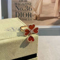 Van Cleef & Arpels VCARN5P600 Sweet Alhambra Effeuillage Carnelian 18KT Gold Ring - Default Title - View 1