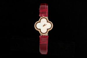 Van Cleef & Arpels VCARO8SF00 Sweet Alhambra watch 18K rose gold Mother-of-pearl VCA9006 With diamond - Default Title - View 1